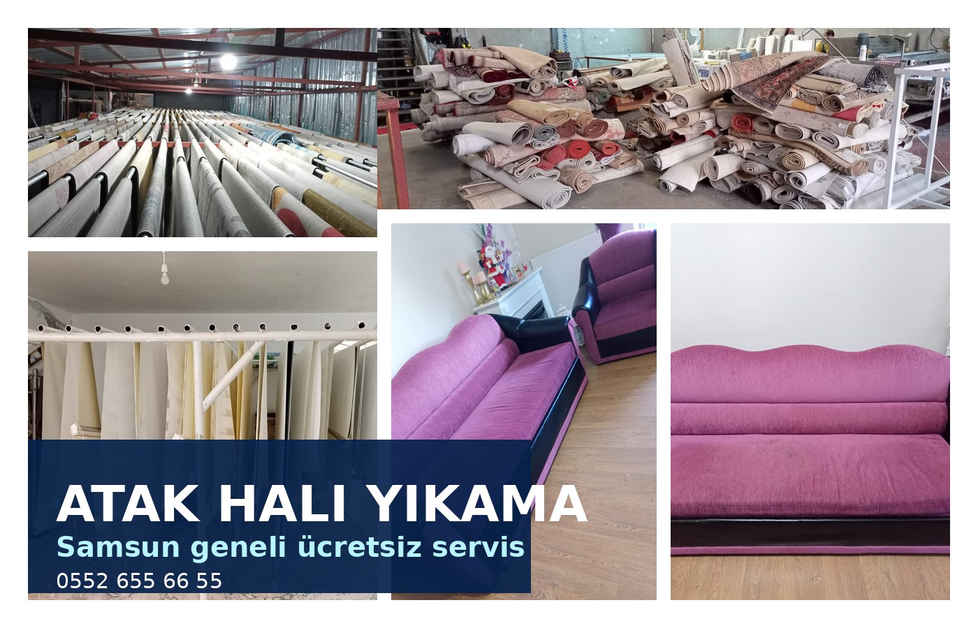 Atak Halı Yıkama hizmetleri: halı yıkama, stor perde yıkama, yorgan battaniye yıkama ve koltuk yıkama